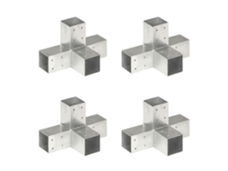 Post Connector, Post Connectors Vidaxl Prateado Metal (71 X 71 Mm)