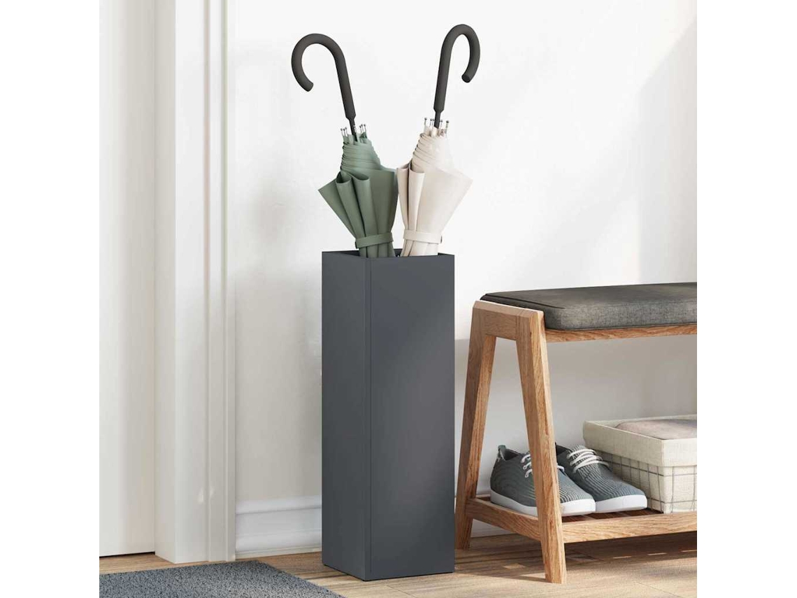 Vidaxl Suporte Para Guarda-chuva De Chuva Antracite Aço