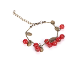 Pulseira De Cascata Com Folhas E Pérolas Acessório Fashion Decoração De Pulso