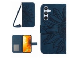 Capa De Celular Flip Em Couro Sintético Com Estampa De Girassol E Toque Suave Para Samsung Galaxy A54 5g, Com Cordão.