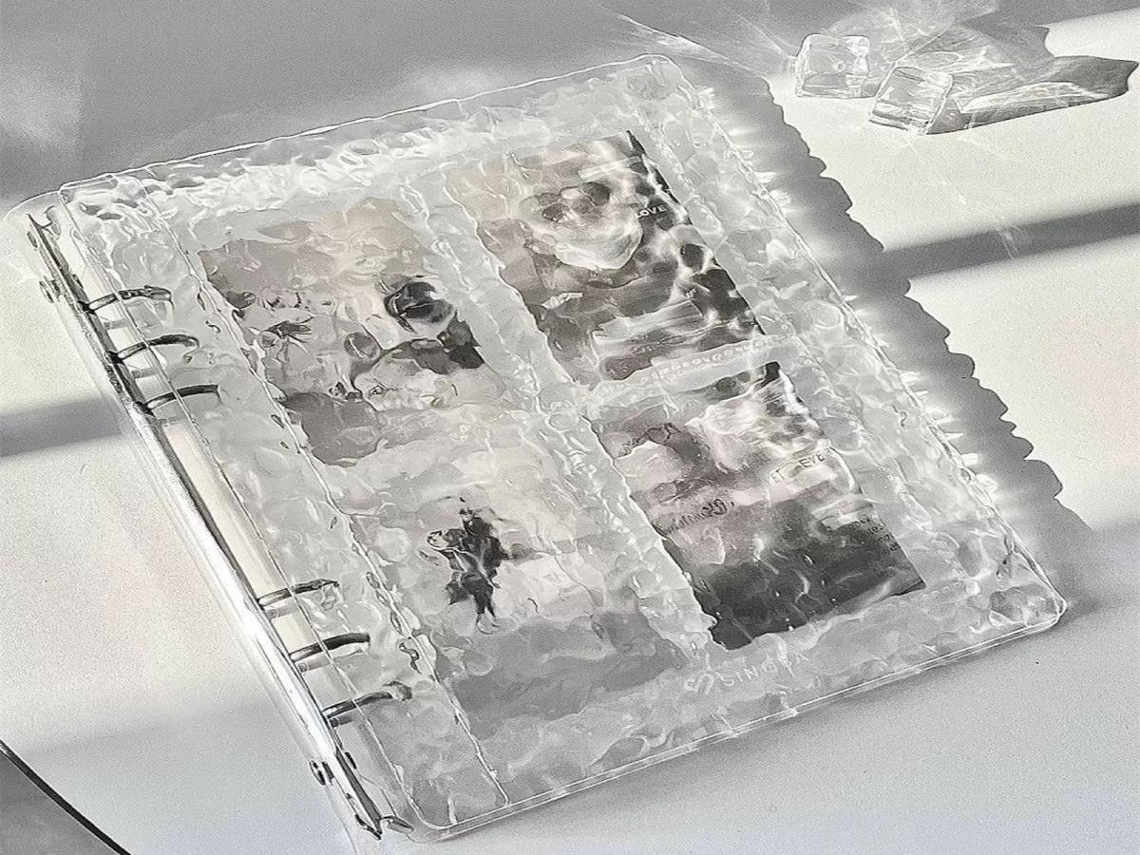 Álbum de fotos Lurelia, 6 cm, 3 dobras, transparente
