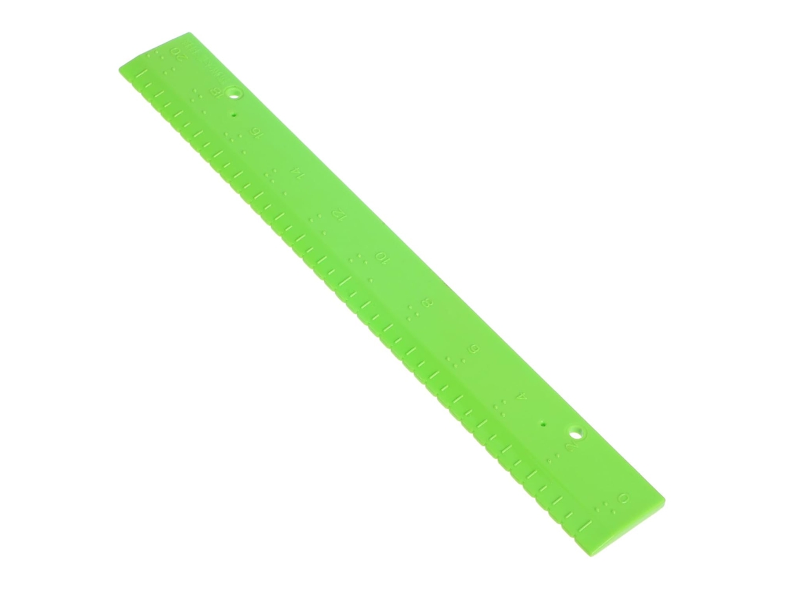 Régua de medição Sewacc, acessório de medição portátil para cegos, material PP resistente, adequada para decoração escolar e