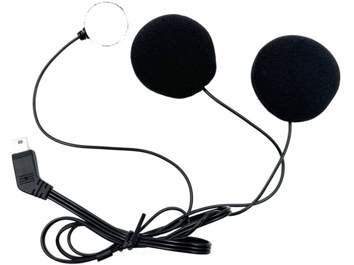 Casque De Moto Com Microfone Para Interfone, Redução Ruído Cvc, Função Rede Elétrica, Preto, Cabo 1 M (b)