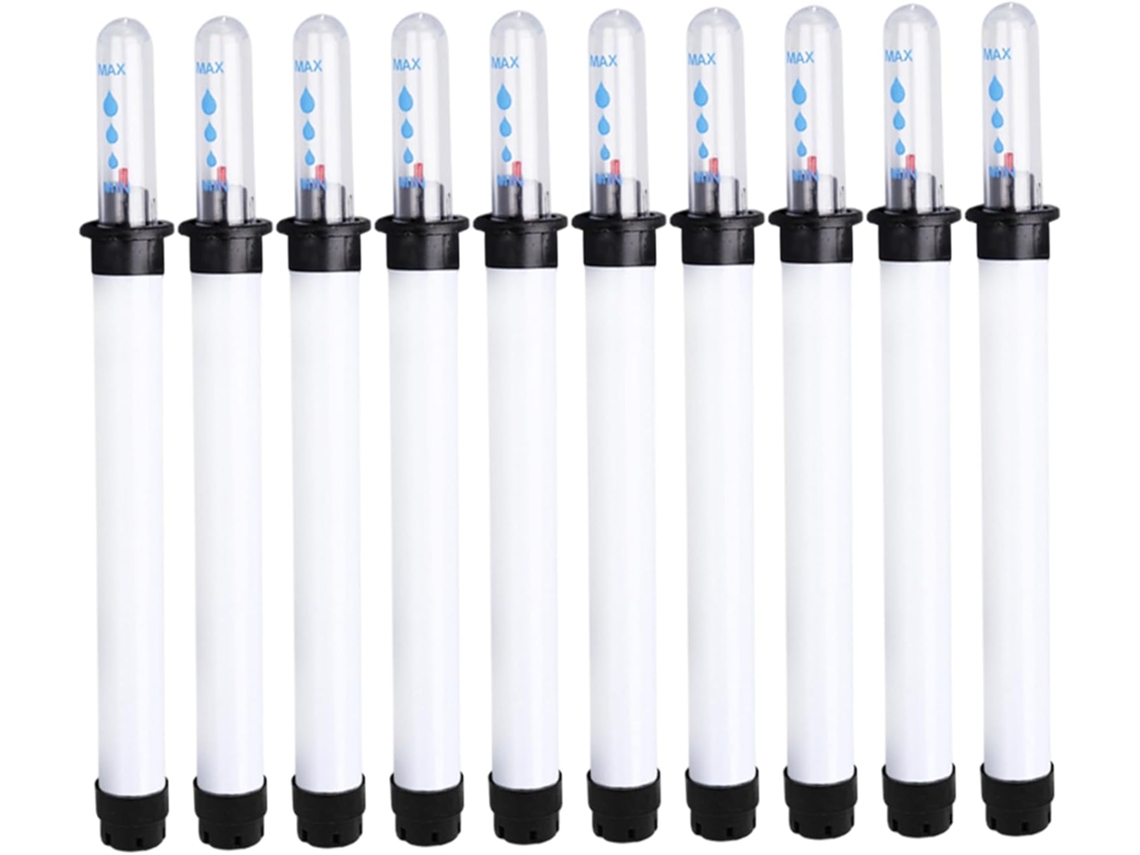 Conjunto De 10-indicadores Nível Água Em Plástico Transparente 23cm 9-polegadas, Sensor Prático Umidade Do