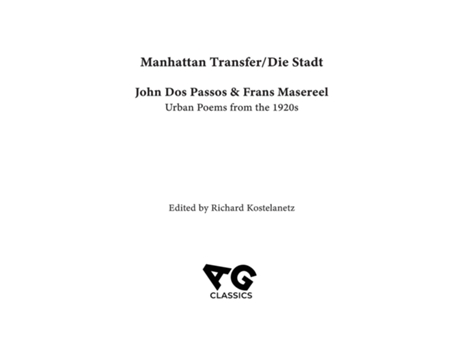 Livro Manhattan Transfer / Die Stadt de John D Passos (Inglês)