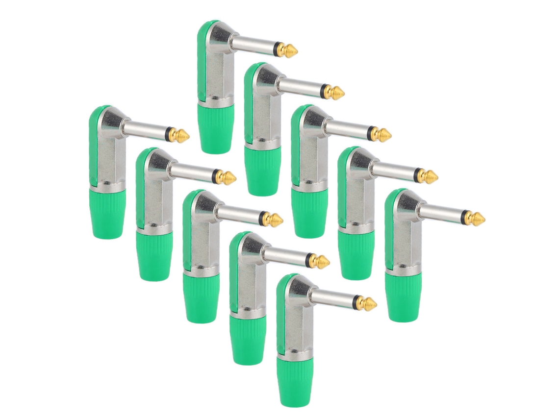Adaptador Xlr Ângulo 6.35mm Durável Verde