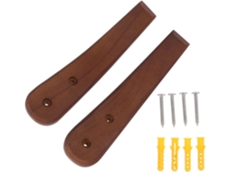 Conjunto De 2 Ganchos De Madeira Natural, Necessidade De Furar, Casacos