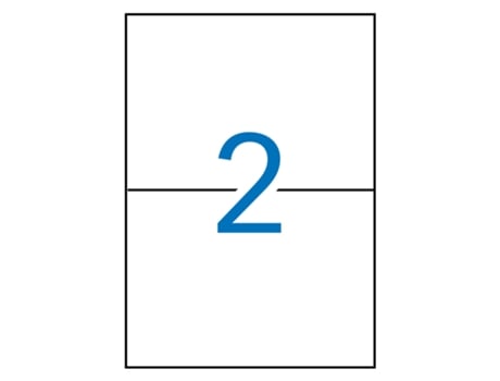 Etiquetas Adesivo Permanente A4 Reto 10 Folhas APLI (Branco - 210 X 148 mm)