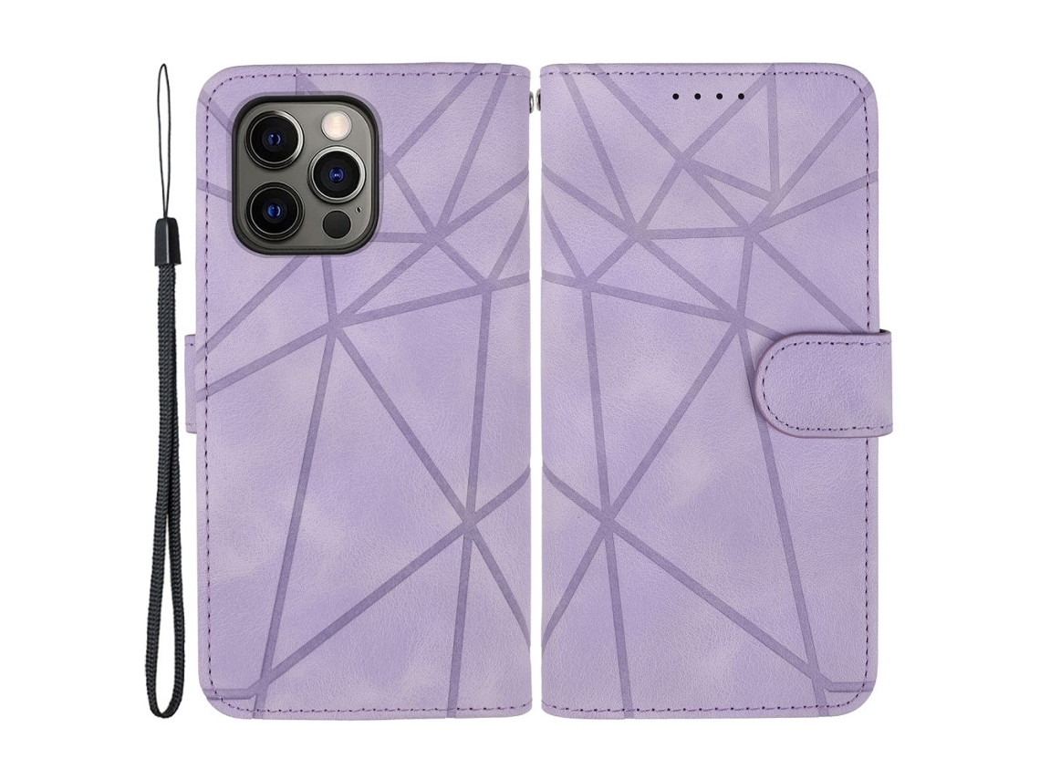 Capa Para Iphone 15 Pro Max Pele Sintética Roxo