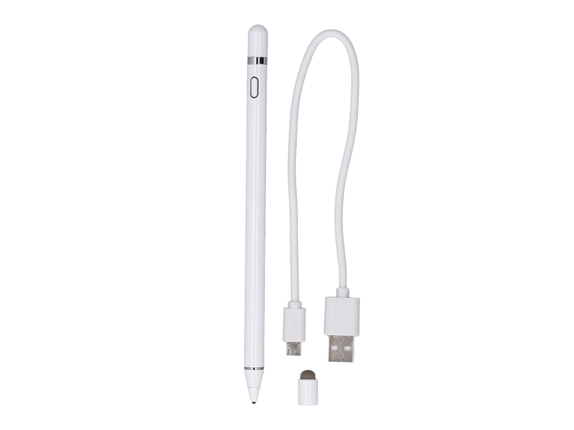 Aetheria caneta Capacitiva Ativa de Alumínio Ponta Fina Universal para Tela Touch Ios Android Branca