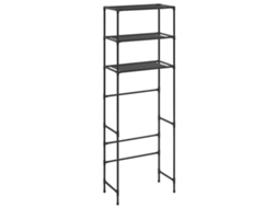 Storage Rack Over Toilet, Storage Racks Over Toilets Vidaxl Preto Aço Inoxidável (53 X 28 X 169 Cm)
