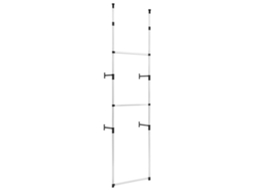 Telescopic Wardrobe System, Telescopic Wardrobe Systems Vidaxl Prateado Alumínio