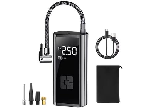 Compressor Portátil De Ar Eafc Para Encher Pneus Com Bateria Recarregável