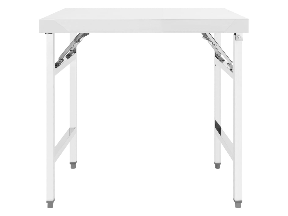 MAISON EXCLUSIVE Dobrável Aço Inoxidável Cozinha Mesa de Trabalho (85x60x80 cm)