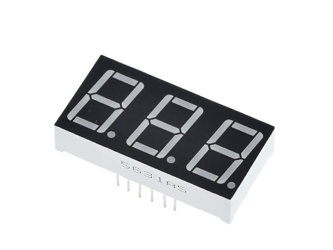 Display Led De 0,56 Polegadas, Tubo De 7 Segmentos, 3 Dígitos, Vermelho, Cátodo Comum, Led De 0,56 Polegadas, 7 Segmentos