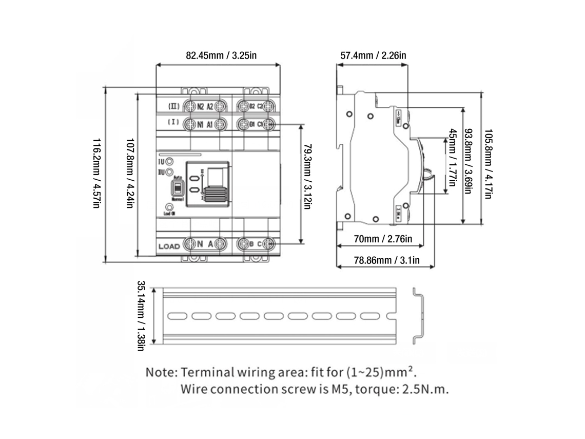 Interruptor De Transferência Automática 4p 63a 220v