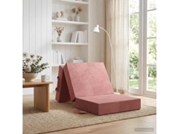Vidaxl Sofá Cama Dobrável 90 X 63 X 45 Cm Rosa