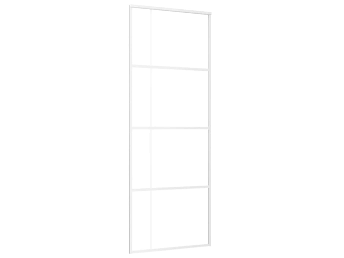 Porta deslizante em vidro esg e alumínio 76x205 cm branco MAISON EXCLUSIVE