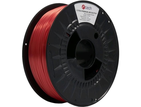 Filament C Tech Linha Premium Pla Silk Vermelho Oriental Ral3031