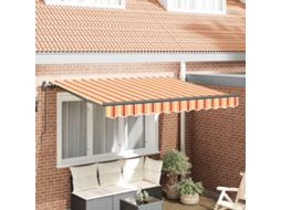 Vidaxl Toldo Retrátil Amarelo E Laranja 250 X 200 Cm Tecido
