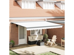 Vidaxl Toldo Retrátil Branco 4 × 3 M Lona E Alumínio
