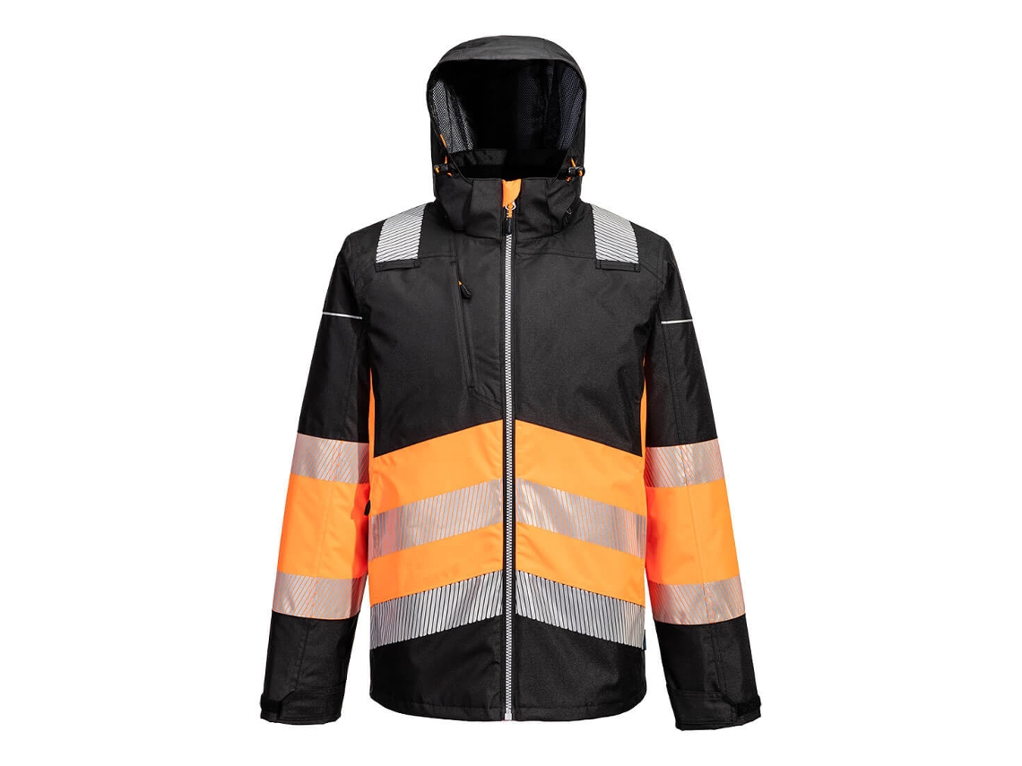 Jaqueta De Inverno Pw3 Hi Vis Class 1 Alta Visibilidade E Conforto / Amarelo Preto / M Portwest