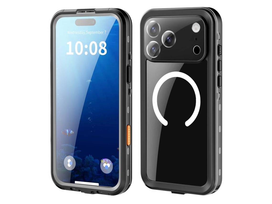 Capa Para Iphone 17 Pro Redpepper Transparente Com Pontos, Proteção Tripla Ip68 À Prova Dágua E Magsafe