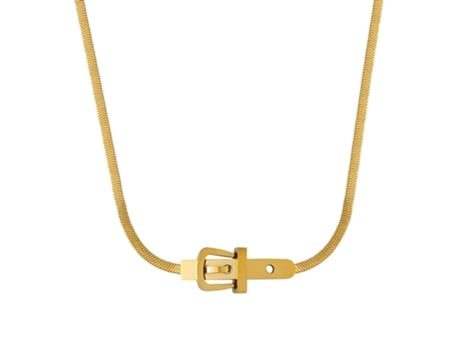 Colar de Cinto Love Me Harder Banhado a Ouro Plaqueado em Aço Inoxidável