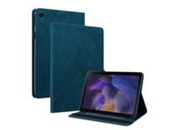 Capa Para Tablet Lurelia, Para Tab S9 11 Porta Cartão Borboleta Em Relevo Fosco Retrô, Azul Escuro, Dobrável Com Suporte