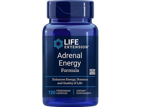 LIFE EXTENSION Adrenal Energy Formula 120 Cápsulas Vegetarianas