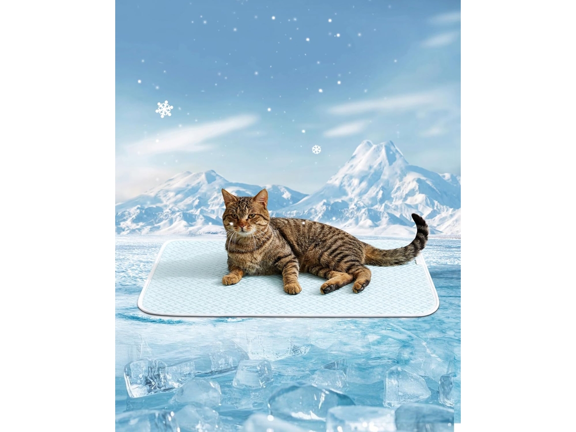 Tapete Refrescante, para Cães e Gatos, Lavável, Antiderrapante, Azul AQUAFORGE