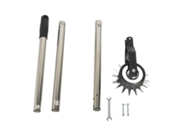 Cortador de Bordadura Manual de Gramado Rotativo com Roda Única Aço Inoxidável com Manganês para Jardim Paisagismo 135cm