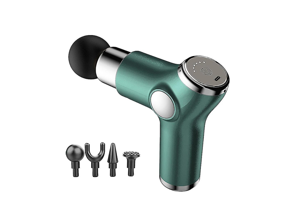 Pistola de Massagem Profunda para Tecidos, Massageador de Impacto Portátil, Massageador Muscular Brilvibera (b, Verde)