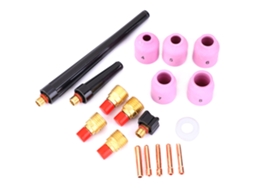 Kit De Acessórios Para Lente De Gás Tig Com 18 Peças: Corpo De Cone, Tampa Posterior, Porta Ponta Para Sr Wp9/20/25