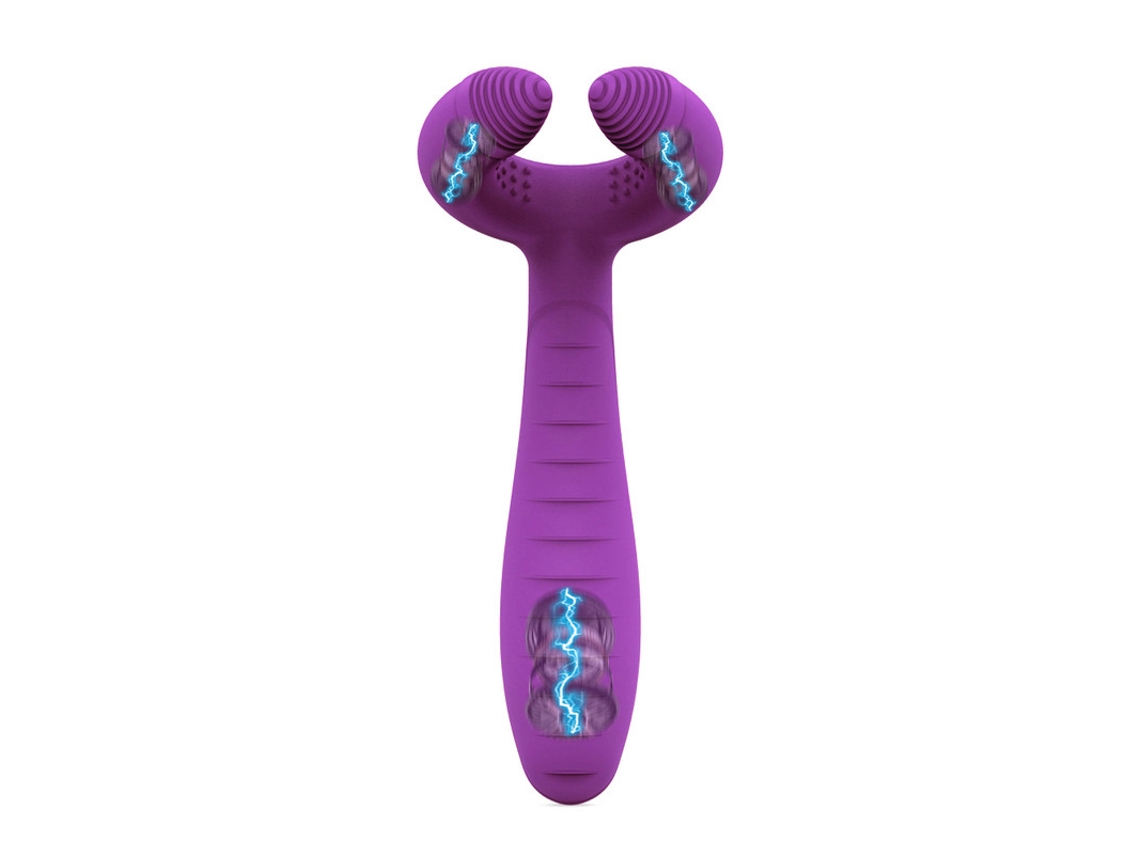Vibrador De Anel Peniano De Silicone, Anel Peniano Para Retardar A Ejaculao, Estimulador Vaginal Duplo (roxo)