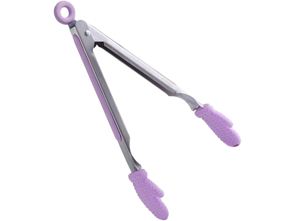 Pinça Para Grelhar Outanaya Em Aço Inoxidável Com Pontas De Silicone Resistentes Ao Calor, Design Leve E Ergonômico Para