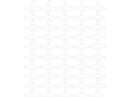 Conjunto 50 Cabides Roupas Boneca Metal Arara Vestidos Saias Acessórios 6 5 3 0 2 Branco Mini X Cm GOKOCO