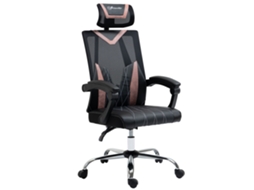 Cadeira Escritório 120cm Tela, Suporte Cervical. 58x62,5x112 Rosa