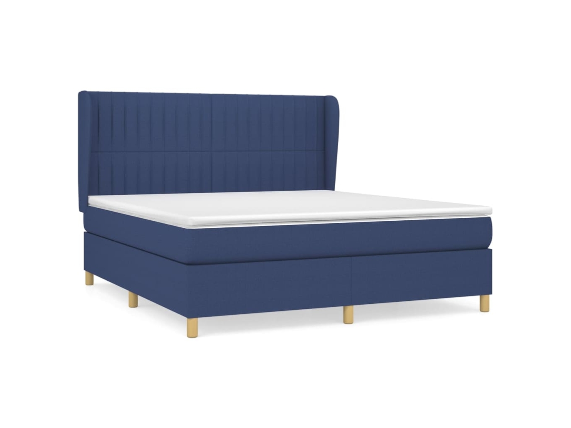 Box Spring Bed, Box Spring Beds Vidaxl Azul Tecido (160 X 200 Cm)