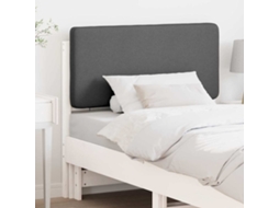 Vidaxl Cabeceira Estofada Com Cabeceira Branco E Cinza Claro 100 Cm