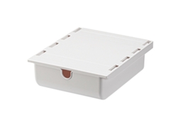 Gaveta Sob Mesa com Adesivo Forte Capacidade 2kg Organizador Oculto Espaço Economico Branco