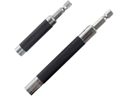 Conjunto De Suporte Para Brocas Barra Extensão Em Aço Carbono, 80/120/140 Mm, Haste 1/4 Polegada