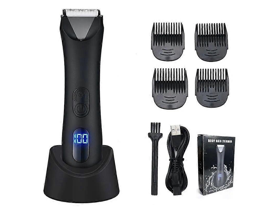 Aparador De Pelos Corporal Elétrico Com Display Led E Ajustes
