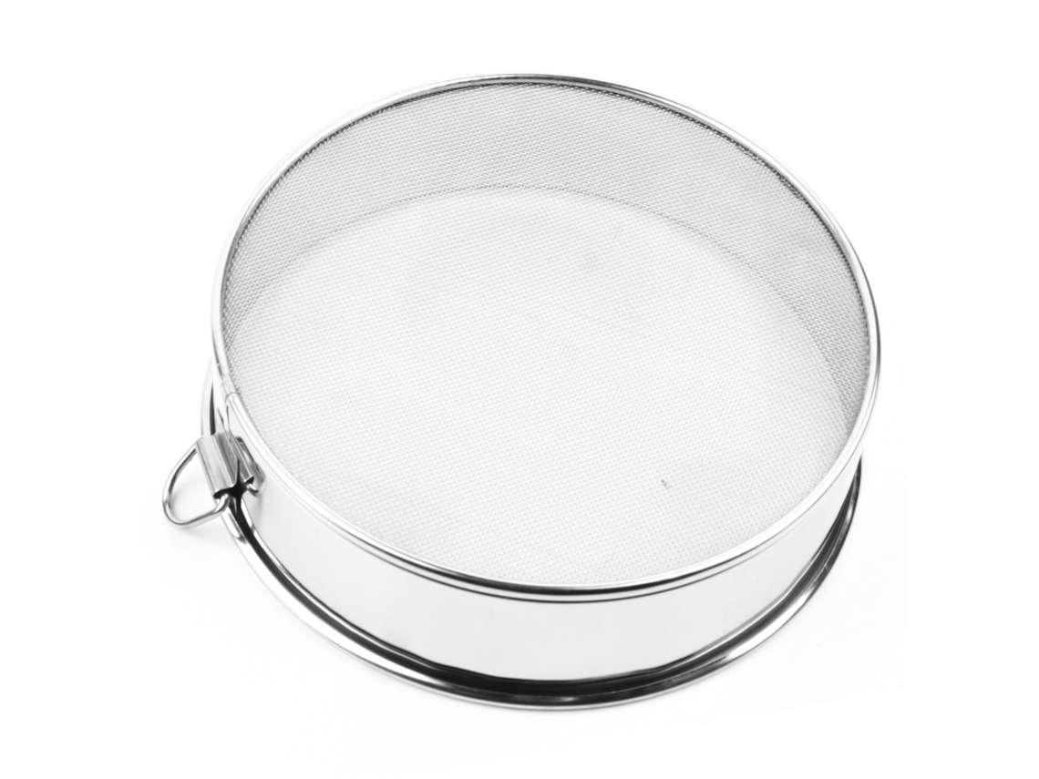 Peneira de Farinha Manual de Aço Inoxidável para Cozinha e Baking Ferramenta de Cozimento