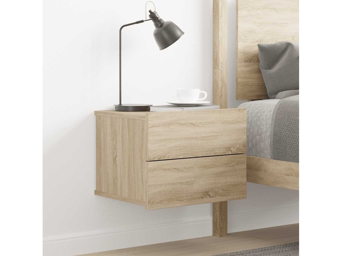 Vidaxl Mesa De Cabeceira 40x30x30 Cm Contraplacado Carvalho Sonoma