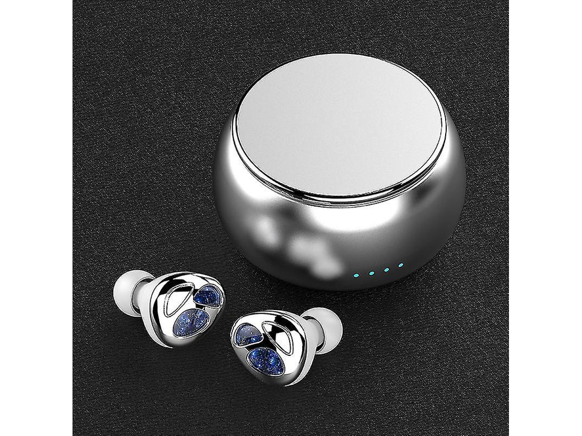 Auriculares Bluetooth True Wireless Wiress Silver Gray