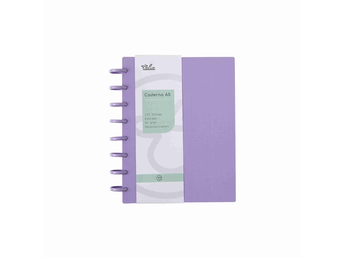 Caderno Smart Espiral A5 Pautado Lavanda TALIA 1 un