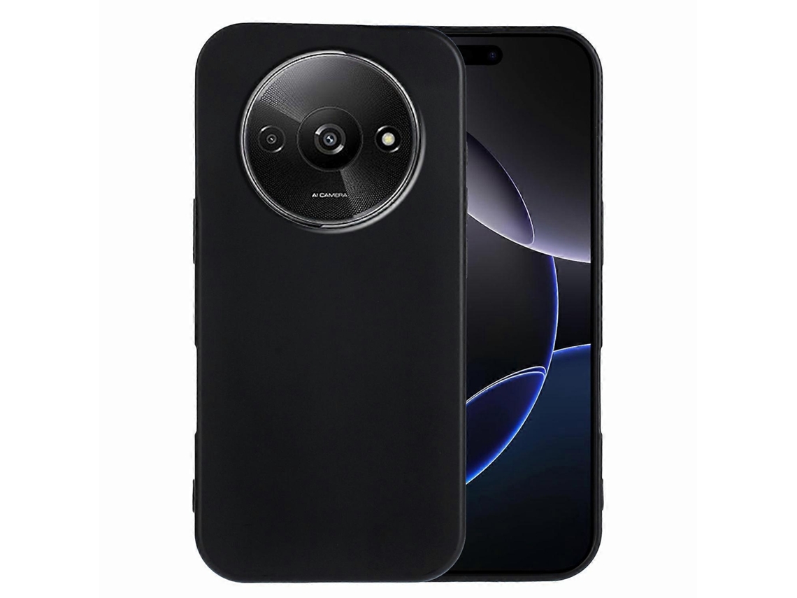 Capa Traseira De Tpu Macia, Fosca E Anti-impressão Digital, Preta, Para Xiaomi Redmi A3x 4g / Xiaomi Poco C61 4g / Xiaomi Redmi A3 4g
