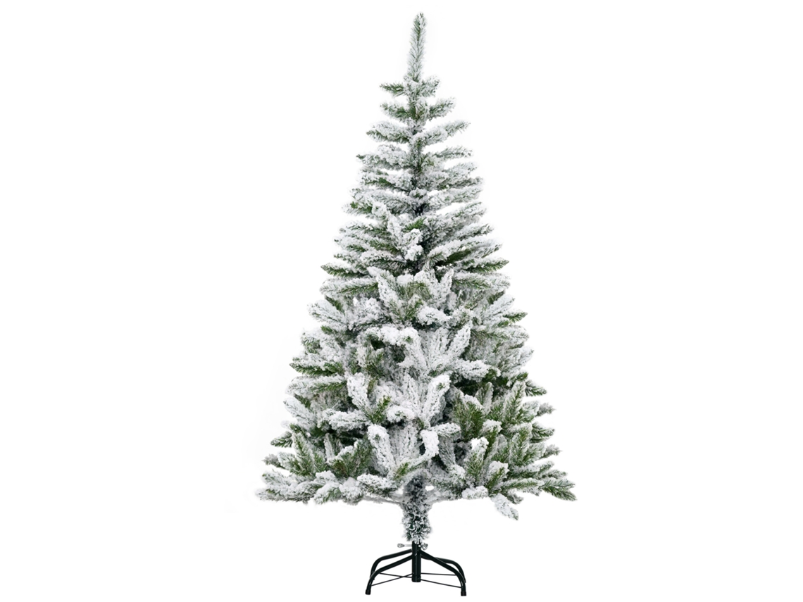 Árvore de Natal 150 Cm com Neve e 358 Galhos, Verde