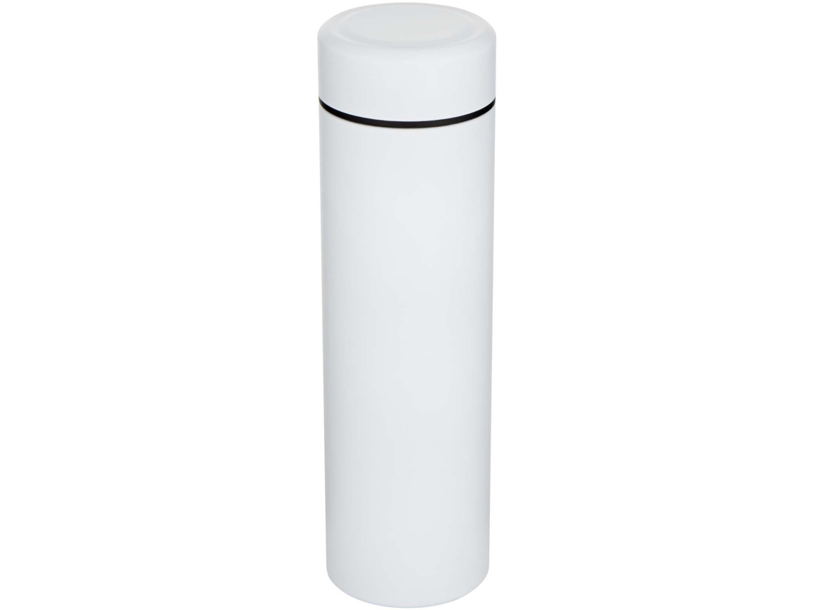 Garrafa térmica de aço inoxidável com parede dupla de 450 ml com infusor de chá.